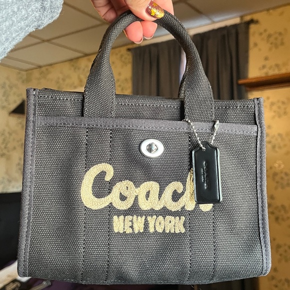 Coach Black Canvas Tote Bag MINI - Picture 2 of 7